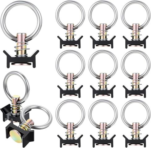 12 حزمة من تركيبات المسار الفردي ذات المسار L، ملحقات المسار L، حلقة على شكل حرف O من الفولاذ المقاوم للصدأ بسعة 4000 رطل مع قاعدة من الألومنيوم، ملحقات ربط البضائع باللون الأسود والفضي لمقطورة الشاحنة in Kuwait