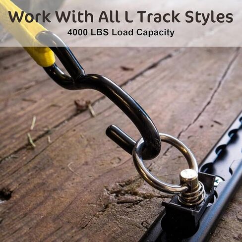 12 حزمة من تركيبات المسار الفردي ذات المسار L، ملحقات المسار L، حلقة على شكل حرف O من الفولاذ المقاوم للصدأ بسعة 4000 رطل مع قاعدة من الألومنيوم، ملحقات ربط البضائع باللون الأسود والفضي لمقطورة الشاحنة in Kuwait