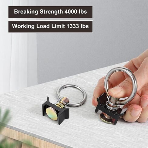 12 حزمة من تركيبات المسار الفردي ذات المسار L، ملحقات المسار L، حلقة على شكل حرف O من الفولاذ المقاوم للصدأ بسعة 4000 رطل مع قاعدة من الألومنيوم، ملحقات ربط البضائع باللون الأسود والفضي لمقطورة الشاحنة in Kuwait