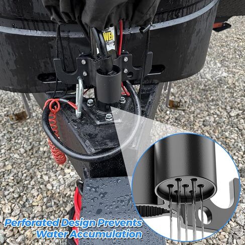 Trailer Chain Holder, Aluminum Trailer Towing Organizer for 7 Way Plug Cable Wire Harness Holder Cover Heavy Duty RV Tongue Jack Accessories for Outside Travel Camper in Saudi Arabia