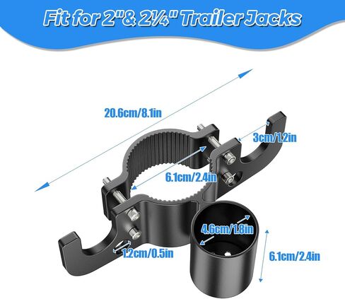 Trailer Chain Holder, Aluminum Trailer Towing Organizer for 7 Way Plug Cable Wire Harness Holder Cover Heavy Duty RV Tongue Jack Accessories for Outside Travel Camper in Saudi Arabia