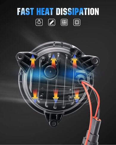 AUPOWERO LED Low Beam Headlights for Outlander 500 650 800 850 1000 2012-2022 XMR STD XT XT-P, Head Lamp with Halo Ring DRL Kit Accessories, 2PCS, Replace #710006177 in Kuwait