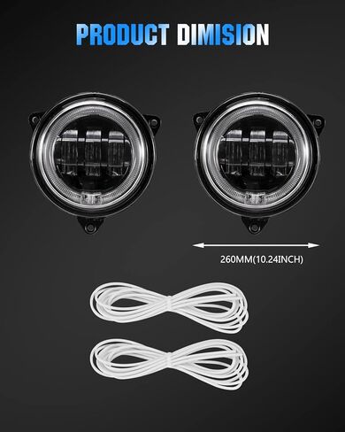 AUPOWERO LED Low Beam Headlights for Outlander 500 650 800 850 1000 2012-2022 XMR STD XT XT-P, Head Lamp with Halo Ring DRL Kit Accessories, 2PCS, Replace #710006177 in Kuwait