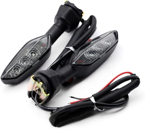 إشارات انعطاف الدراجة النارية - ضوء كهرماني، 12 فولت، ضوء مؤشر LED لـ Kawasaki KLR650 650 1000 Z900/RS Z650/RS Z1000/R Z400 (دخان) in Kuwait