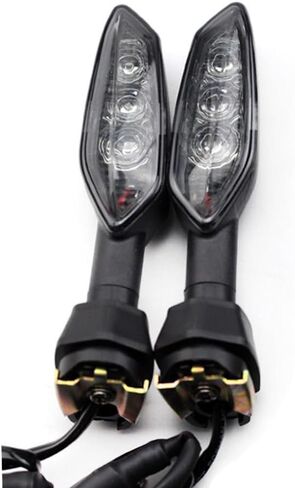 إشارات انعطاف الدراجة النارية - ضوء كهرماني، 12 فولت، ضوء مؤشر LED لـ Kawasaki KLR650 650 1000 Z900/RS Z650/RS Z1000/R Z400 (دخان) in Kuwait