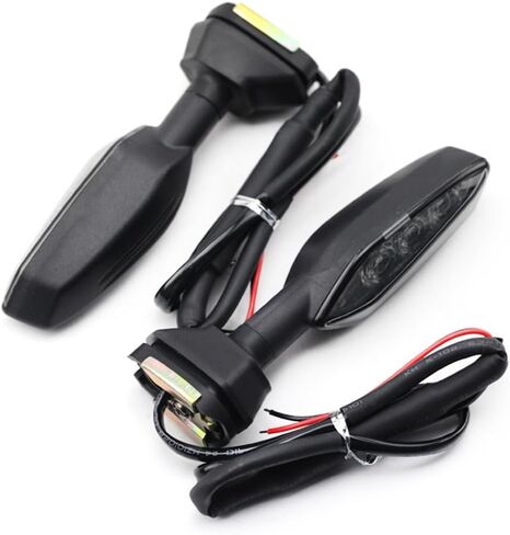 إشارات انعطاف الدراجة النارية - ضوء كهرماني، 12 فولت، ضوء مؤشر LED لـ Kawasaki KLR650 650 1000 Z900/RS Z650/RS Z1000/R Z400 (دخان) in Kuwait