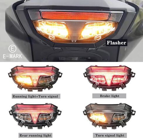 مصباح خلفي LED متكامل لـ MT-09 / MT-09 SP 2024-2025، مصباح خلفي لإشارة الانعطاف وامض الفرامل، التوصيل والتشغيل بعدسات مدخنة للضوء الخلفي للدراجات النارية MT09 in Saudi Arabia