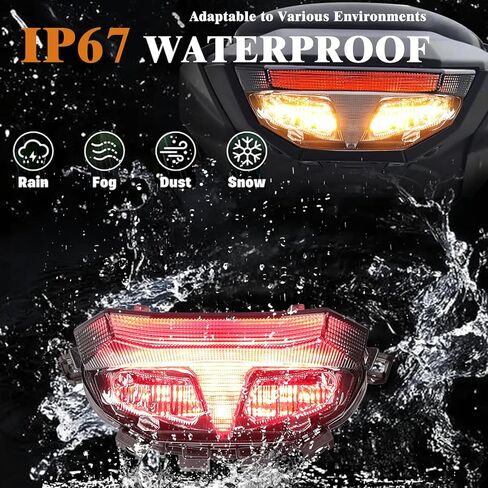 مصباح خلفي LED متكامل لـ MT-09 / MT-09 SP 2024-2025، مصباح خلفي لإشارة الانعطاف وامض الفرامل، التوصيل والتشغيل بعدسات مدخنة للضوء الخلفي للدراجات النارية MT09 in Saudi Arabia
