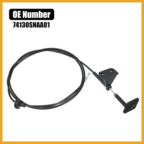 74130SNAA01 غطاء المحرك الأمامي مزلاج قفل الإصدار سلك كابل استبدال لهوندا سيفيك 2006-2011 استبدال أسود in Kuwait