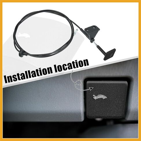 74130SNAA01 غطاء المحرك الأمامي مزلاج قفل الإصدار سلك كابل استبدال لهوندا سيفيك 2006-2011 استبدال أسود in Kuwait