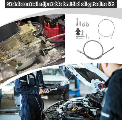 24inch 36 Inch Universal Stainless Adjustable Steel Braided Throttle Cable, Replaces for Part 5657, 1/4-20 Thread on Connection (New Version) in Saudi Arabia