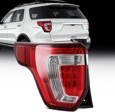 ECCPP F150 الذيل ضوء الجمعية صالح 2021 20222023 لفورد ل F150 الخلفية الذيل مصباح مكبح سائق الجانب الأسود الإسكان الأحمر عدسة in Kuwait