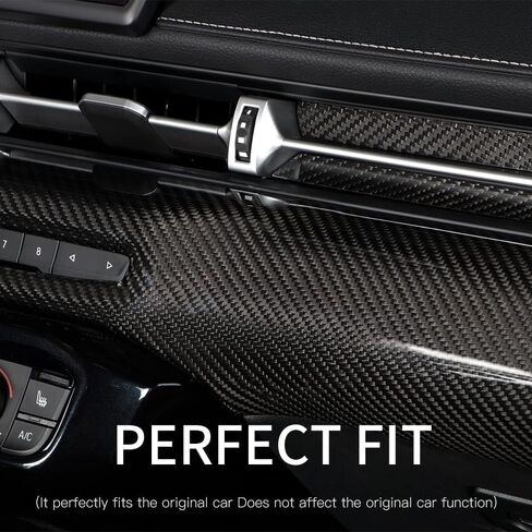 JSWAN Real Carbon Fiber Center Console Dashboard Trim Cover Fit For Toyota Supra GR A90 A91 MK5 (2019-2026+) Dash Panel Trim Cover Interior Trim Accessories (Gloss black) in Kuwait