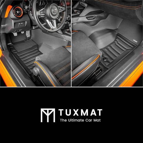 TuxMat - لموديلات Mazda MX-5 2016-2026 - سجادات سيارة مخصصة - أقصى تغطية، جميع الأحوال الجوية، مقاسة بالليزر - تتضمن هذه المجموعة الكاملة الصف الأول in Saudi Arabia