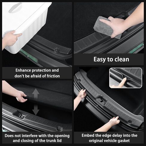 Fit 2025 2026 Tesla Model Y Juniper Trunk Tailgate Mat & Rear Bumper Guard and Door Back Protective Liner & Rear Trunk Side Anti-Scratch Mats Interior Accessories 8pcs in Kuwait