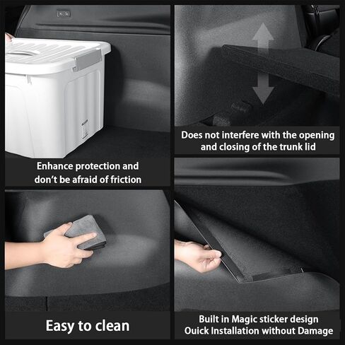 Fit 2025 2026 Tesla Model Y Juniper Trunk Tailgate Mat & Rear Bumper Guard and Door Back Protective Liner & Rear Trunk Side Anti-Scratch Mats Interior Accessories 8pcs in Kuwait