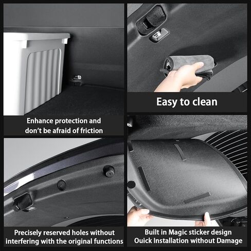 Fit 2025 2026 Tesla Model Y Juniper Trunk Tailgate Mat & Rear Bumper Guard and Door Back Protective Liner & Rear Trunk Side Anti-Scratch Mats Interior Accessories 8pcs in Kuwait