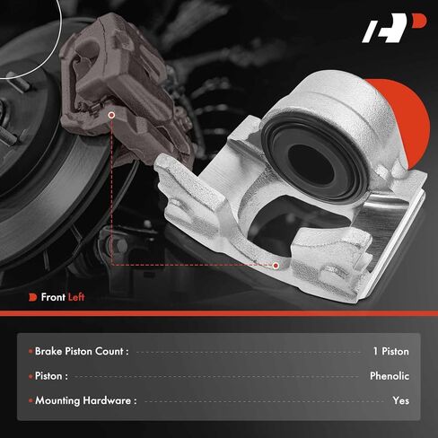 A-Premium Disc Brake Caliper Assembly Without Bracket Compatible with Select Ford and Mazda Models - Ranger, Explorer, Aerostar, For Bronco II, B2300, B3000, B4000, Navajo - Front Left Driver Side in Saudi Arabia