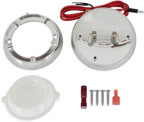 سكوت دريك كونكورس مجموعة مصابيح قبة كروم متوافقة مع سيارة فورد موستانج عام 1965، موديل C0AF-13A719-B in Kuwait