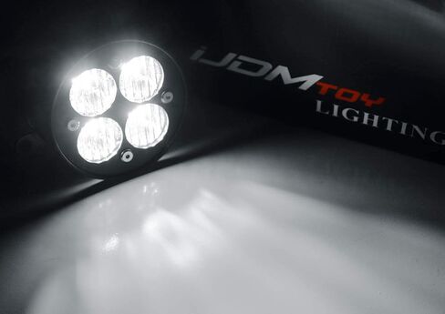 iJDMTOY Clear Lens 24W High Power LED Wide Angle SAE Flood Beam Fog Light Kit w/Foglamp Bezels, Relay Wiring Harness For 2017-2019 Subaru Impreza Sedan/Hatchback in Saudi Arabia