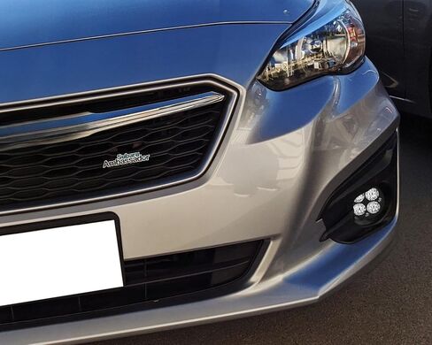iJDMTOY Clear Lens 24W High Power LED Wide Angle SAE Flood Beam Fog Light Kit w/Foglamp Bezels, Relay Wiring Harness For 2017-2019 Subaru Impreza Sedan/Hatchback in Saudi Arabia