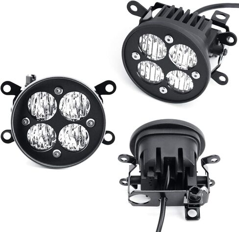 iJDMTOY Clear Lens 24W High Power LED Wide Angle SAE Flood Beam Fog Light Kit w/Foglamp Bezels, Relay Wiring Harness For 2017-2019 Subaru Impreza Sedan/Hatchback in Saudi Arabia