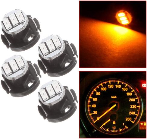 OCPTY 4Pack Yellow T4.2 Halogen Light Bulb Super Bright:Instrument Panel Gauge Cluster Dashboard Light Bulbs in Saudi Arabia