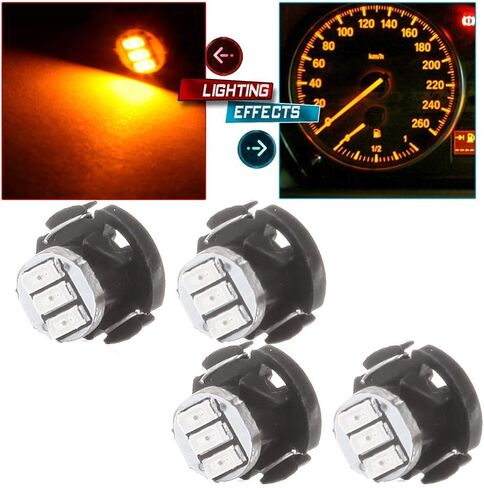 OCPTY 4Pack Yellow T4.2 Halogen Light Bulb Super Bright:Instrument Panel Gauge Cluster Dashboard Light Bulbs in Saudi Arabia