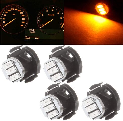 OCPTY 4Pack Yellow T4.2 Halogen Light Bulb Super Bright:Instrument Panel Gauge Cluster Dashboard Light Bulbs in Saudi Arabia