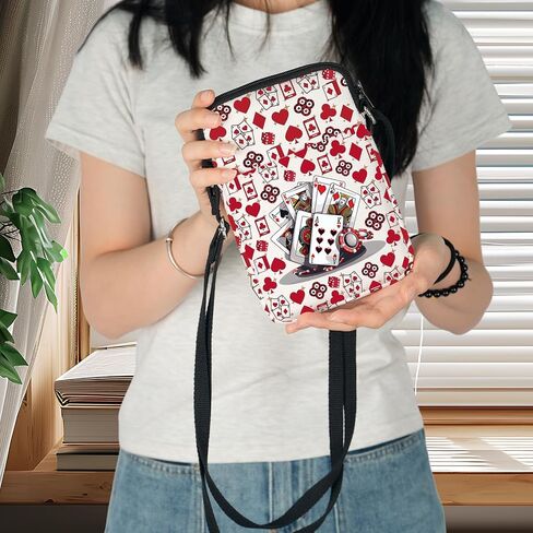 WZMPA Funny Playing Cards Crossbody Bag Poker Cards Lover Gift Casino Inspired Shoulder Bag Card Game Merchandise ‌ in Saudi Arabia