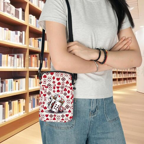 WZMPA Funny Playing Cards Crossbody Bag Poker Cards Lover Gift Casino Inspired Shoulder Bag Card Game Merchandise ‌ in Saudi Arabia