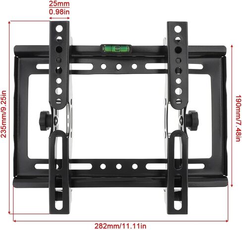 25kg Adjustable TV Wall Mount Bracket Flat Screen TV Stand Frame Support 15 Degree Tilt Angle Suitable for 14-42 Inch LCD LED in Saudi Arabia
