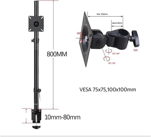 800 مللي متر T900-180Q سطح المكتب 17 "-27" المزدوج شاشات كريستال بلورية سطح المكتب حامل الذراع الحركة الكاملة اثنين الكمبيوتر حامل مكتبي المشبك ثقوب 9.9 كجم in Kuwait