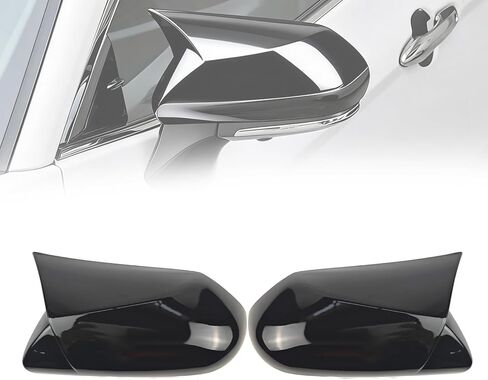 Door Side Mirror Cover for Toyota Camry 2018-2025 Outer Cover of Horn Side Rearview Mirror Cover Accessories Decoration Cover Trims ABS Plastic 2PCS (Glossy Black) in Saudi Arabia