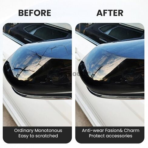 Door Side Mirror Cover for Toyota Camry 2018-2025 Outer Cover of Horn Side Rearview Mirror Cover Accessories Decoration Cover Trims ABS Plastic 2PCS (Glossy Black) in Saudi Arabia