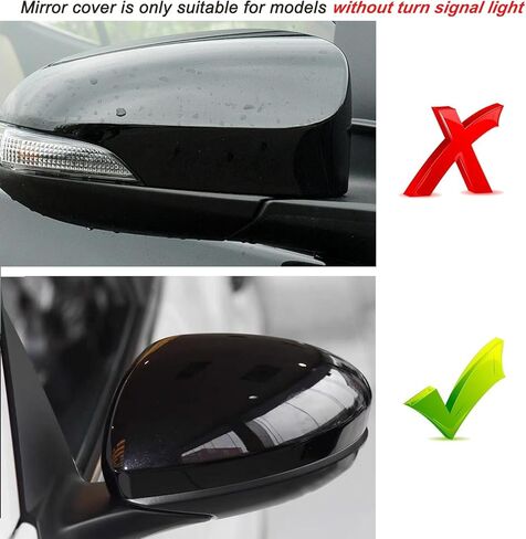 Door Side Mirror Cover for Toyota Camry 2018-2025 Outer Cover of Horn Side Rearview Mirror Cover Accessories Decoration Cover Trims ABS Plastic 2PCS (Glossy Black) in Saudi Arabia