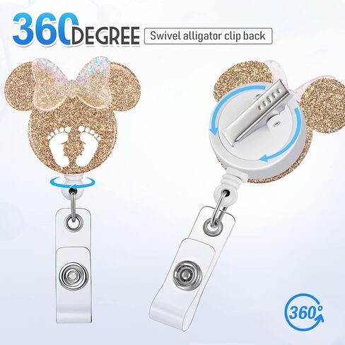 حامل بكرة شارة NICU قابل للسحب مع مشبك هوية للممرضة وبطاقة اسم اسم التمريض، كارتون لطيف للعمل والتوصيل، طالب تمريض الأطفال، مدرس، طبيب RN، مساعد طبي، مشبك التمساح in Kuwait