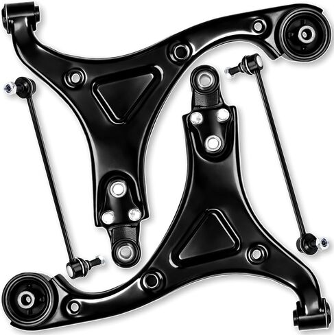 6pc Front Lower Control Arm Ball Joint Tie Rod Sway Bar End Link Compatible with Fit for Hyundai Sonata 2011 2012 2013 2014#OE K622360 K622361 K750436 K750437 ES800717 ES800718 in Kuwait