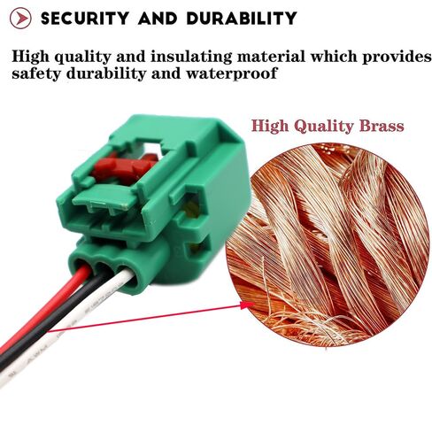 2PCS 3-Way High/Low Beam Front Headlights Connector Compatible with Ram 1500 2011-2012 3.7L/4.7L/5.7L H13 9008 L0000H13 Harness Pigtail Plug in Saudi Arabia