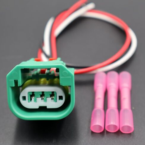 2PCS 3-Way High/Low Beam Front Headlights Connector Compatible with Ram 1500 2011-2012 3.7L/4.7L/5.7L H13 9008 L0000H13 Harness Pigtail Plug in Saudi Arabia