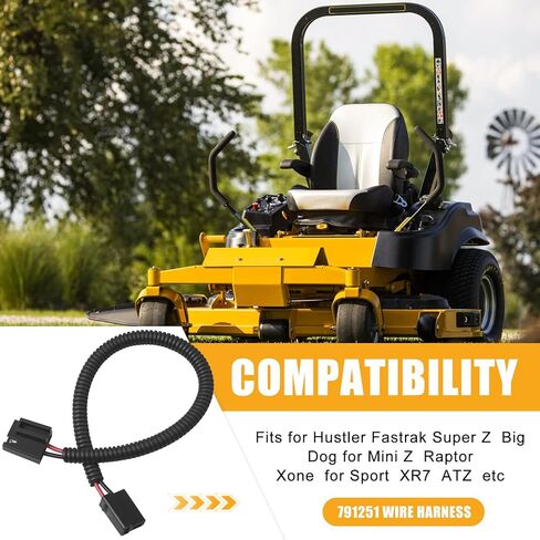791251 حزام سلك ضفيرة القابض، متوافق مع Hustler 791251 Big Dog لـ Super Z Fastrak Raptor لـ Super Mini Sport Z4، يستبدل 366765 604713 601784 601311 601785 605777 605576، قطعة واحدة in Saudi Arabia