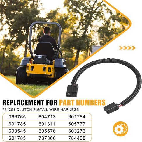 791251 حزام سلك ضفيرة القابض، متوافق مع Hustler 791251 Big Dog لـ Super Z Fastrak Raptor لـ Super Mini Sport Z4، يستبدل 366765 604713 601784 601311 601785 605777 605576، قطعة واحدة in Saudi Arabia