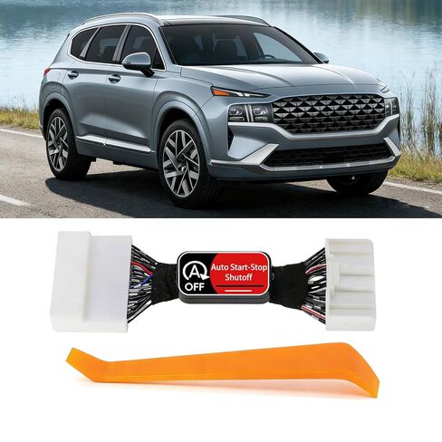 مزيل إيقاف التشغيل التلقائي لسيارة Hyundai Santa Fe 2021 2022 2023-Autostop A-Off جهاز تعطيل/إلغاء النظام - سهل التركيب والتوصيل والتشغيل in Kuwait