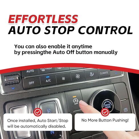 مزيل إيقاف التشغيل التلقائي لسيارة Hyundai Santa Fe 2021 2022 2023-Autostop A-Off جهاز تعطيل/إلغاء النظام - سهل التركيب والتوصيل والتشغيل in Kuwait