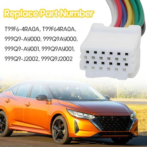 Accessory Service Connector Wiring Harness Fit for Nissan Altima Frontier Pathfinder Sentra Titan 2022-Up Fit for Infiniti QX50 QX60, Replace for T99F6-4RA0A 999Q9-AY000 Illuminated Kick Plate in Kuwait