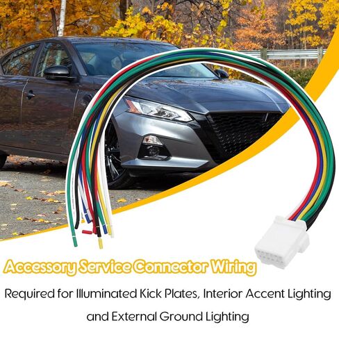 Accessory Service Connector Wiring Harness Fit for Nissan Altima Frontier Pathfinder Sentra Titan 2022-Up Fit for Infiniti QX50 QX60, Replace for T99F6-4RA0A 999Q9-AY000 Illuminated Kick Plate in Kuwait