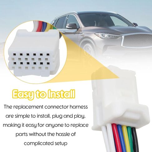 Accessory Service Connector Wiring Harness Fit for Nissan Altima Frontier Pathfinder Sentra Titan 2022-Up Fit for Infiniti QX50 QX60, Replace for T99F6-4RA0A 999Q9-AY000 Illuminated Kick Plate in Kuwait