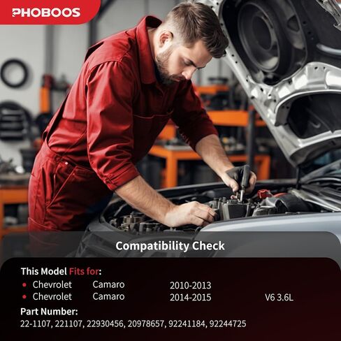 PHOBOOS Hydraulic Power Steering Rack and Pinion Assembly Compatible with Chevrolet Camaro 2010-2015, 3.6L, New Unit, Leak Resistance, Direct Fit, Ref. 221107 in Kuwait