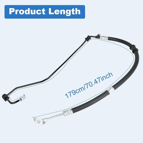 Power Steering Pressure Hose Line Compatible with Honda Accord 3.0L V6 1998 1999 2000 2001 2002, Replacement for 3401165, 53713S87A04 in Kuwait