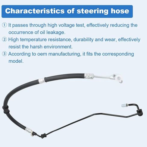 Power Steering Pressure Hose Line Compatible with Honda Accord 3.0L V6 1998 1999 2000 2001 2002, Replacement for 3401165, 53713S87A04 in Kuwait